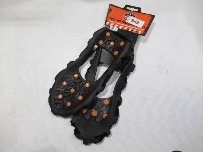 lot 843 image: NEW Ergodyne TREX 6304 Step-In Ice Cleats - Full Coverage - XL