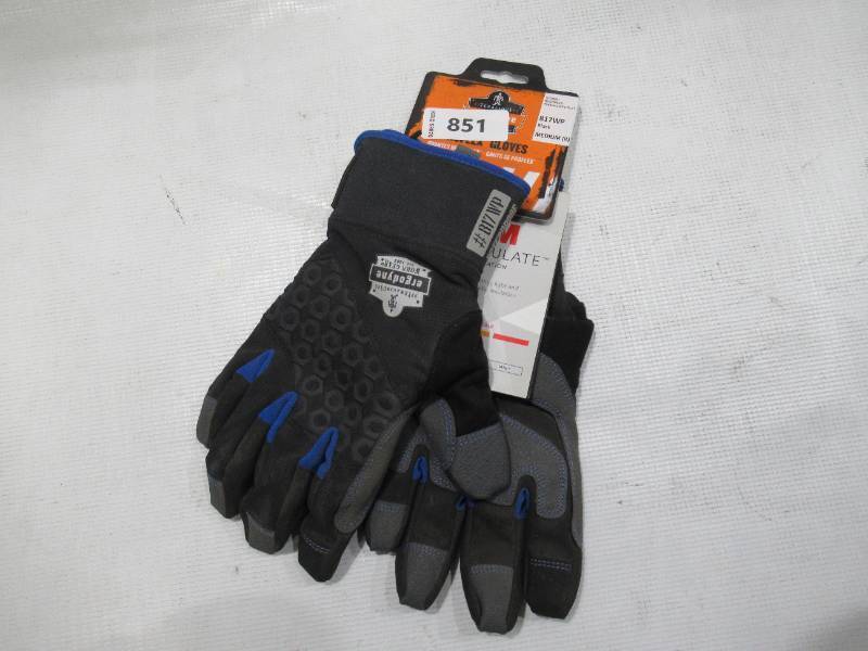 lot 851 image: NEW Ergodyne ProFlex 817WP Thermal Waterproof Winter Work Gloves - Reinforced Palms - MEDIUM