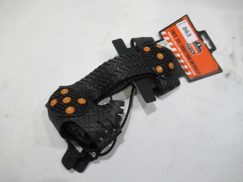 lot 863 image: NEW Ergodyne TREX 6310 Adjustable Slip-On Ice Cleats - XL