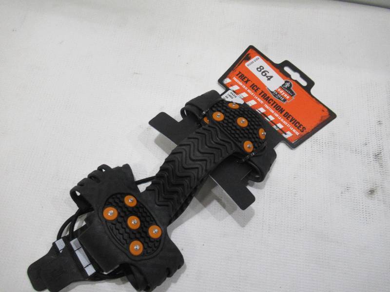 lot 864 image: NEW Ergodyne TREX 6310 Adjustable Slip-On Ice Cleats - LARGE