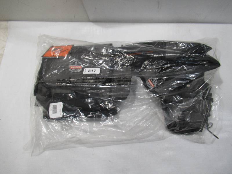 lot 817 image: NEW Ergodyne Arsenal InstallerDrill Holder Tool Rig 5506S - Gray Belt and Shoulder Straps