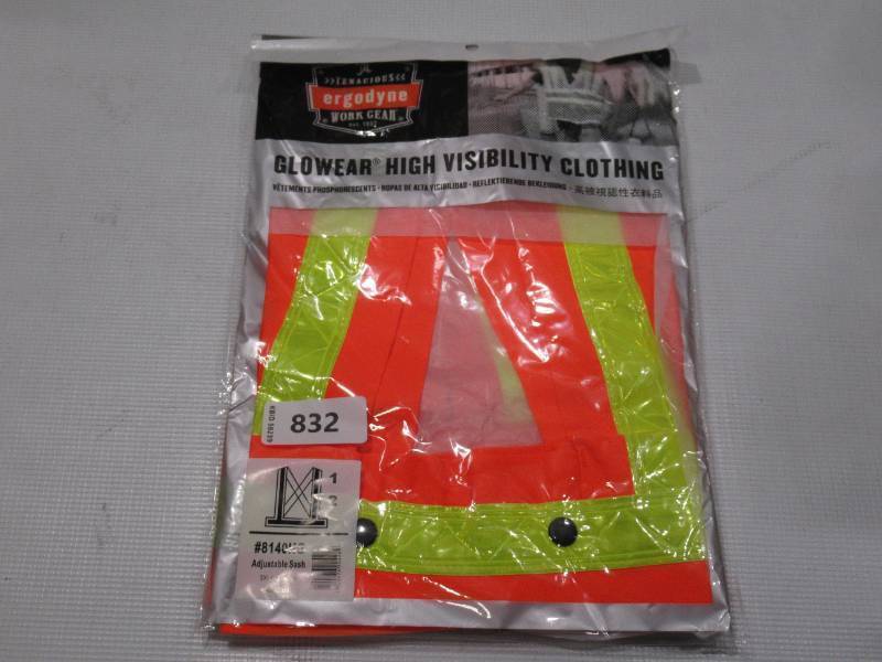 lot 832 image: NEW Ergodyne Glowear High-Visibility Vest 8140HG - ORANGE - 3XL