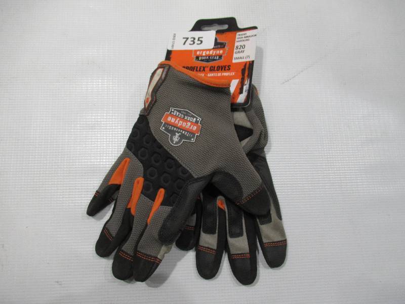 lot 735 image: NEW Ergodyne ProFlex 820 High Abrasion Handling Gloves Feature Tena-Grip for Extra Protection - SMALL