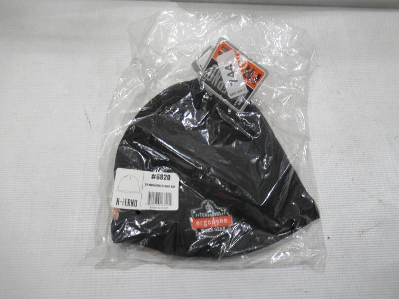 lot 744 image: NEW Ergodyne N-Ferno 6820 FR Knit Winter Hat - NFPA 70E, Modacrylic CottonFleece BlackOrange