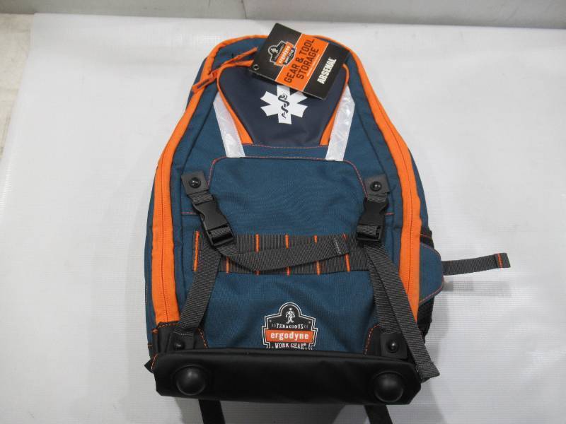 lot 201 image: NEW Ergodyne Arsenal 5244 Medic First Responder Trauma Backpack Jump Bag for EMS, Police, Firefighters, Blue