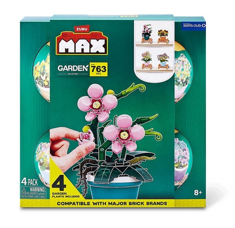 lot 222 image: NEW Zuru MAX Premium Building Bricks Collection, 4 pk. - Garden