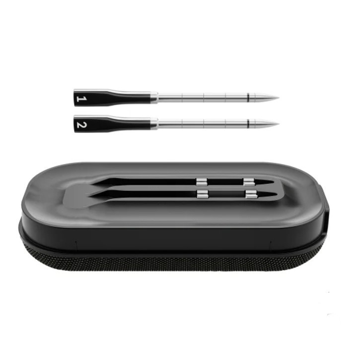 lot 320 image: CHEF iQ Sense Smart Wireless Ultra-Thin Meat Thermometer, Unlimited Range, Bluetooth & Wifi, - 2 Probe Set with Smart Hub