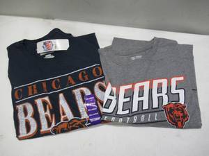 lot 432 image: PAIR of 2 NEW Chicago Bears NFL Football Mens Short Sleeve T-Shirts - XXL