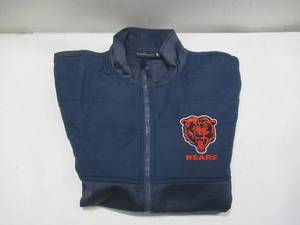 lot 433 image: NEW NFL Team Apparel Chicago Bears Dunbrooke Full Zip Teflon EcoElite Jacket - Blue LARGE