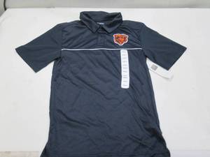 lot 439 image: NEW NFL Mens LC Circle Short Sleeve TC Pipe Lockup Polo - Chicago Bears - SMALL