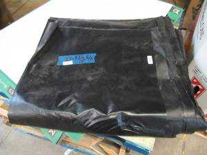 lot 151 image: NEW Vinyl Tarp - 20 x 60 Black  Black Vinyl tarp - 13 oz. Medium-weight Duty