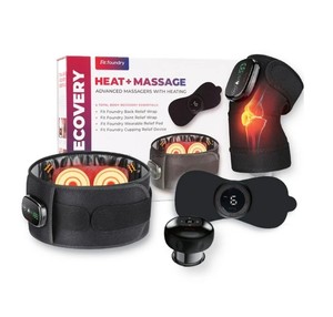 lot 197 image: NEW Fit Foundry 4-in-1 Heat & Massage Recovery Pack for Relief