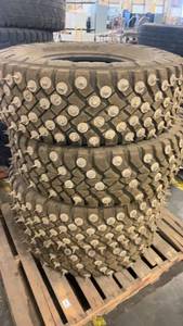 lot 315 image: Set of 3 Hankook Dynapro MT 37x12.50R17LT Mud Tires with Studs
