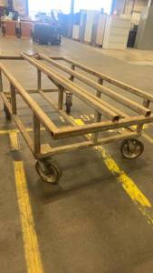 lot 371 image: Heavy Duty Industrial Steel Utility Cart on Casters