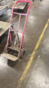 lot 448 image: Used Red Metal Hand TruckDolly with Dual Wheels