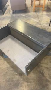 lot 489 image: Metal Two-Step Platform with Carpeted Steps