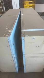 lot 500 image: Set of 2 Double-Stacked Blue Metal Lockers