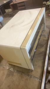 lot 672 image: Sturdy Office Desk with Storage and Pull-Out Drawer