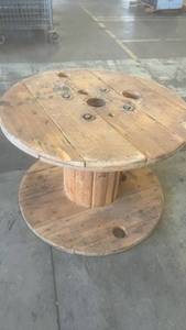 lot 675 image: Large Wooden Industrial Cable Spool