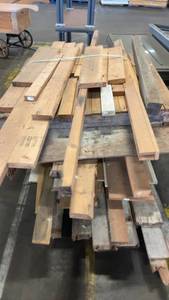 lot 694 image: Lot of Used Lumber, Wood Pallets, and Glass Door Panels