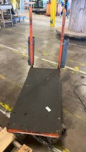lot 708 image: Used Heavy-Duty Industrial Platform Cart with Steel Frame