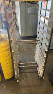 lot 712 image: Commercial Stainless Steel Bakery Pan Rack on Casters