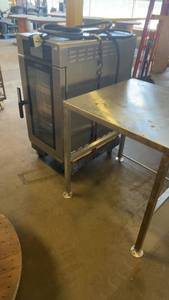 lot 713 image: Alto-Shaam VMC-H4H Commercial Electric Holding Cabinet with Stainless Table