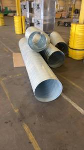 lot 725 image: Collection of Spiral Ductwork Sections and Fittings