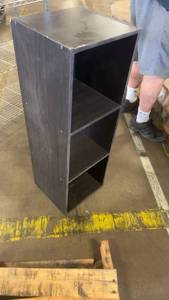 lot 727 image: Black 3-Shelf Wooden Storage Organizer