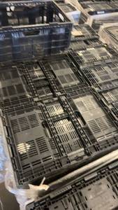 lot 752 image: Pallet of Black Plastic Stackable Totes and Crates