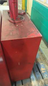 lot 763 image: Vintage Red Manual Gas Pump Dispenser