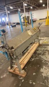 lot 769 image: Heavy-Duty Manual Sheet Metal Brake with Stand, Damaged