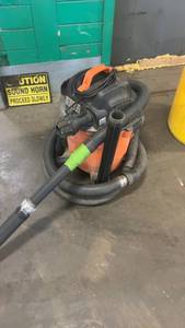 lot 770 image: RIDGID WetDry Shop Vacuum with Hoses and Attachments
