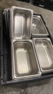 lot 776 image: Lot of Stainless Steel Food Pans for Restaurant Use