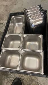 lot 780 image: Set of Stainless Steel Food Pans and Inserts
