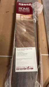 lot 816 image: Home Decorators 12mm Cambridge Gray Laminate Flooring, Multiple Boxes