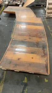 lot 817 image: Large Wooden Curved Countertop Panel