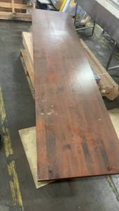 lot 818 image: Long Solid Wood Tabletop or Workbench Surface