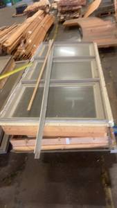 lot 824 image: Large Double Pane Window Assembly with Metal Frame