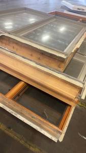 lot 827 image: Pallet of Used Double-Pane Wood Frame Windows