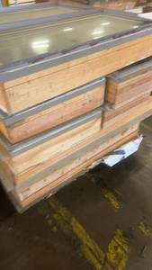lot 828 image: Lot of Commercial Double Pane Windows in Wooden Crates