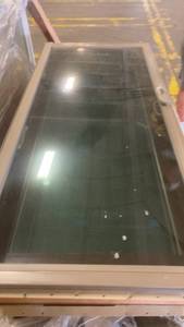 lot 830 image: Glass Patio Door with Frame and Handle