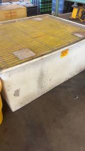 lot 470 image: Heavy-Duty Industrial Poly Sump Containment Tank with Grate