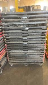 lot 475 image: Stack of 10 Heavy Duty Plastic Utility Pallets