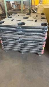 lot 477 image: Stack of 8 Plastic Warehouse Pallets