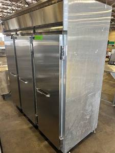 lot 999 image: Continental 3-Door Commercial Stainless Steel Refrigerator