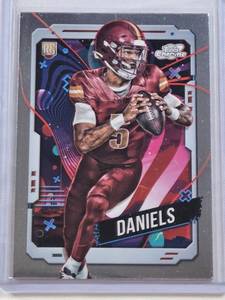 lot 19 image: Jayden Daniels Rookie 2024 Topps Chrome #196 - Washington Commanders Football Card