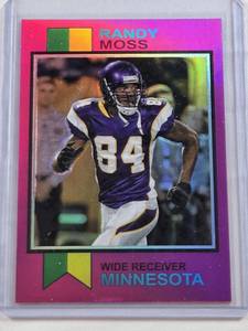 lot 37 image: Randy Moss 2024 Topps Purple Refractor #1973-17 - Minnesota Vikings Football Card