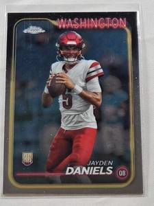 lot 47 image: Jayden Daniels Rookie 2024 Topps Chrome #201 - Washington Football Card
