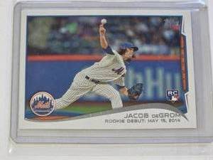 lot 53 image: Jacob deGrom Rookie 2014 Topps #US-57 - New York Mets Baseball Card